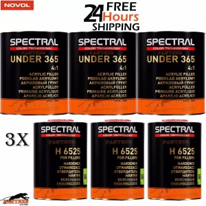 3x Novol Spectral 365 P1 White Primer 4:1 + H6525 Hardener 3.5L Kit