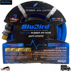 Air Hose BluBird 5 Meter Rubber Ultra Light Weight 8mm inner diameter 20bar