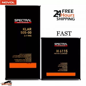 NOVOL Spectral KLAR 505-00 VHS 2K Lacquer 7.5L Kit with H6115 Fast Hardener