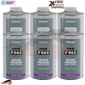 6X HB Body P965 1K Wash Etch Primer 1L - Transparent for Aluminium, Galvanized