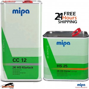 MIPA CC12 HS Show Finish 2K Clearcoat 7.5L Kit + HS25 STD Hardener - Premium