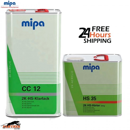 MIPA CC12 HS 2K High Gloss Lacquer & HS35 Slow Hardener 7.5L - Auto Paint
