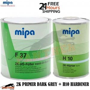 Mipa F37 3L Filler + 1L H10 – Dark Grey 2K HS High Build Body Primer Kit