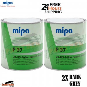 2x Mipa HS F37 2K Filler – 3L Dark Grey High Build Bodywork Primer