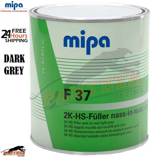 Mipa HS F37 2K Filler – 3L Dark Grey High Build Bodywork Primer