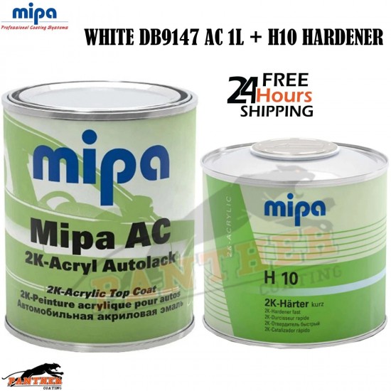 Mipa DB9147 Arctic White 2K Kit – 1L AC Paint + 1.5L H10 Hardener