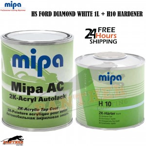 Mipa AC HS 2K Paint – Ford Diamond White 1L + H10 Hardener 1.5L Kit