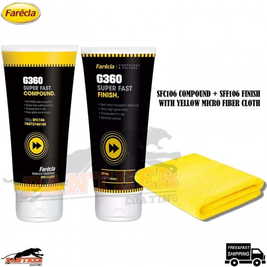 Farecla G360 Detailing Set – SFC106 & SFF106 (2x100ml) + Microfiber Cloth