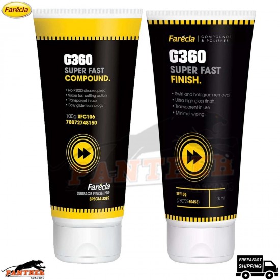 G360 Farecla 2x 100ml – SFC106 Compound + SFF106 Finish Detailing Set