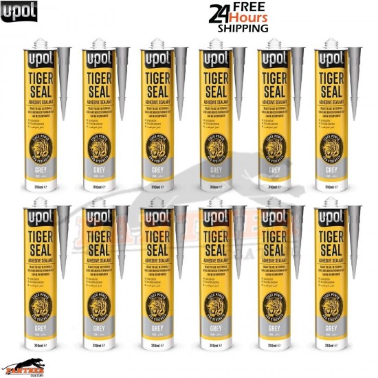 UPOL Tiger Seal Grey 310ml x12 – Polyurethane Adhesive & Sealant for Cars