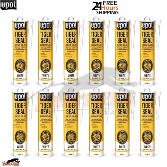 U-POL Tiger Seal White 310ml x12 – Polyurethane Adhesive & Sealant Tubes