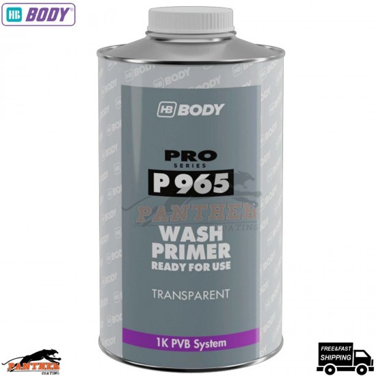 1 X HB BODY P965 1K WASH PRIMER 1LTR - TRANSPARANT ETCH FOR ALU, Galvanized