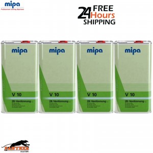 4 X MIPA 271150000 V10 FAST 2K THINNER REDUCER 5LTR - Next Day Free Delivery