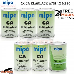 MIPA CA 6L Kit - 5x 1L Lacquer with MS10 Hardener - 2K Self-Etch DTM Clearcoat