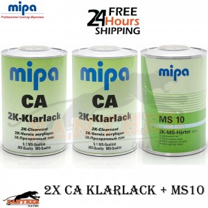 2X MIPA CA Klarlack DTM Clearcoat with MS10 3L Kit - Direct to Metal Diamond Cut