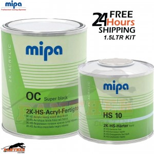 Mipa OC HS Ready Mixed Super Black 1L & 2K HS10 Hardener 500ML - High Quality