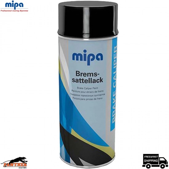 Mipa Brake Caliper Paint Spray 400ml - Black High-Temp Aerosol Coating