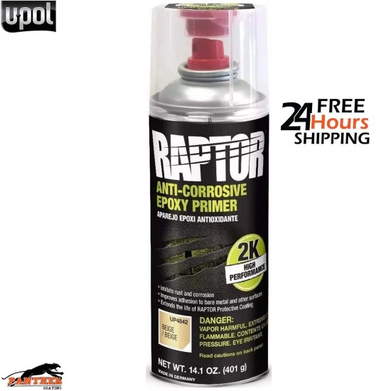 U-POL Raptor 2K Anti-Corrosive Epoxy Primer Beige Aerosol 400ml