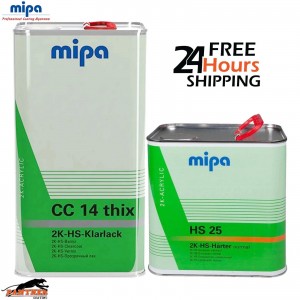 MIPA CC14 THIX 2K HS Clearcoat & HS25 STD Hardener 7.5L - Automotive Refinishing