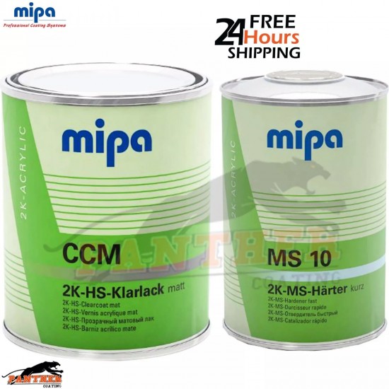 MIPA CCM HS Matt Clearcoat 2L Kit + MS10 Hardener - High-Quality Finish