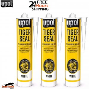 3x U-POL Tiger Seal PU Sealer 310ml White - Strong Polyurethane Adhesive