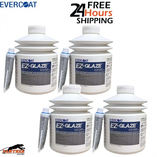 4X EVERCOAT 101395 EZ-GLAZE FINE FINISHING PUTTY 880ML - WITH BPO HARDENER