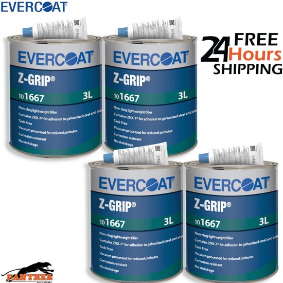 4X EVERCOAT 101667 Z-GRIP POLYESTER BODY FILLER WITH BPO HARDENER 3LT