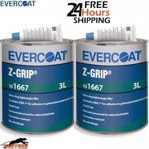 2X EVERCOAT 101667 Z-GRIP POLYESTER BODY FILLER WITH BPO HARDENER 3LT