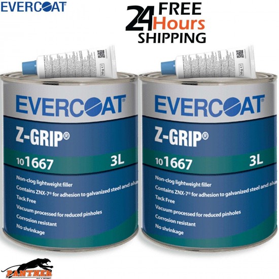 2X EVERCOAT 101667 Z-GRIP POLYESTER BODY FILLER WITH BPO HARDENER 3LT