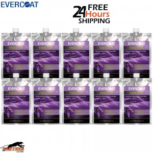 10x EVERCOAT FIBER TECH REINFORCED REPAIR COMPOUND FILLER 709ML INC HARDENER