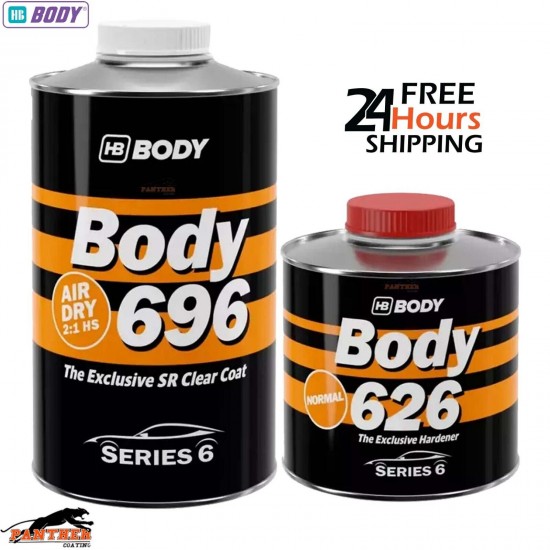 HB BODY 696 AIR DRY CLEAR HS SR 2:1 CLEARCOAT WITH 626 NORMAL HARDENER -1.5L KIT