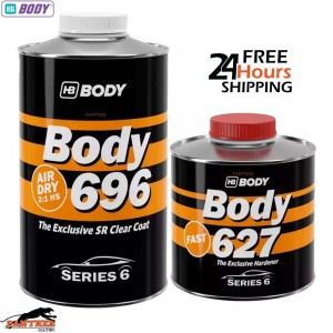 HB BODY 696 AIR DRY CLEAR HS SR 2:1 CLEARCOAT WITH 627 FAST HARDENER -1.5L KIT