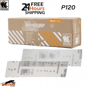 INDASA 612132 RHYNOGRIP MESH LINE SANDING STRIPS 70MM X 198MM PACK OF 50 - P80