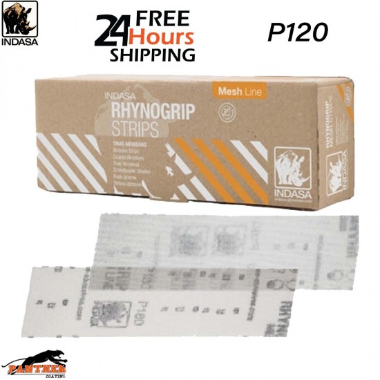 INDASA 612132 RHYNOGRIP MESH LINE SANDING STRIPS 70MM X 198MM PACK OF 50 - P80