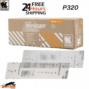 INDASA 612279 RHYNOGRIP MESH LINE SANDING STRIPS 70MM X 198MM PACK OF 50 - P320