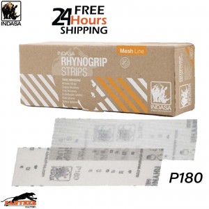 INDASA 612156 RHYNOGRIP MESH LINE SANDING STRIPS 70MM X 198MM PACK OF 50 - P180