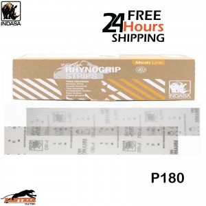 INDASA 612194 RHYNOGRIP MESH LINE SANDING STRIPS 70MM X 420MM PACK OF 50 - P180