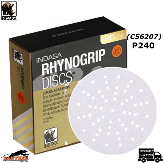 INDASA C56207 HT LINE ULTRAVENT GRIP SANDING DISCS 150MM PK50 - P240