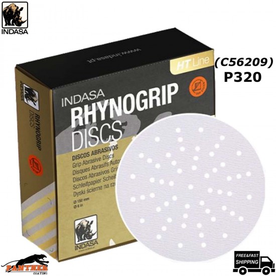 INDASA C56209 HT LINE ULTRAVENT GRIP SANDING DISCS 150MM PK50 - P320