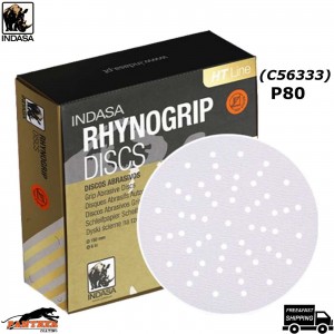 INDASA C56333 HT LINE ULTRAVENT GRIP SANDING DISCS 150MM PK50 - P80