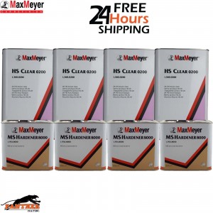 4x Max Meyer HS Clear Coat 2k Lacquer 0200 + MS Hardener 8000 4X 7.5 Litre kit