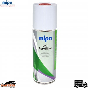 MIPA 2K Acrylfiller Spray GREY 2K Primer Filler 400ml Aerosol Inc Hardener