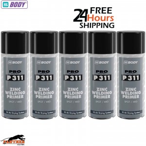 5 X HB BODY P311 ZINC WELD THROUGH PRIMER AEROSOL 400ML - BLACK