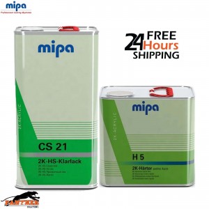 MIPA CS21 2K HS CLEAR COAT LACQUER + H5 2.5L FAST HARDENER 7.5L KIT AIR DRY