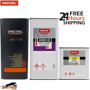 NOVOL NOVAKRYL 590 LACQUER With H5120 FAST HARDENER 7.5L KIT+ 855 std thinner 5L