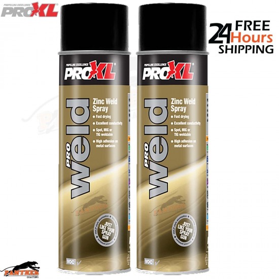 2X PRO XL ZINC WELD SPRAY AEROSOL - 500ML - PROXL PROWELD -