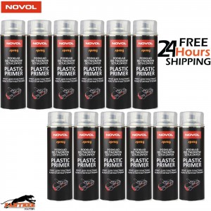 12x NOVOL PLASTIC PRIMER AEROSOL BUMPER ADHESION PROMOTER 500ML