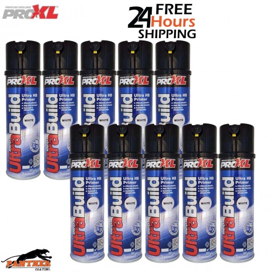 10X PROXL Ultra Prime Aerosol 500ml White High Build Primer Professional Quality