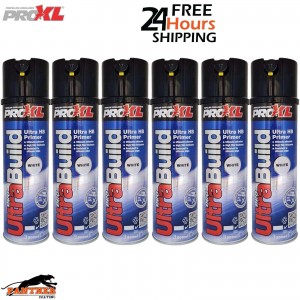6X PROXL Ultra Prime Aerosol 500ml White High Build Primer Professional Quality
