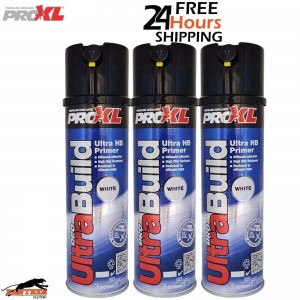 3X PROXL Ultra Prime Aerosol 500ml White High Build Primer Professional Quality